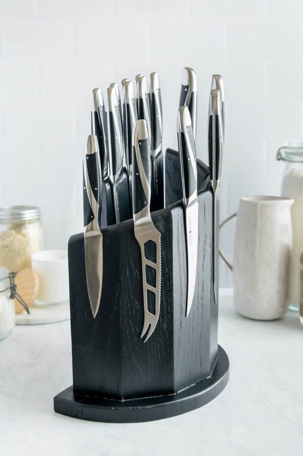 Wölfe 7 PC Cutlery Set with Custom Block and Sharpener