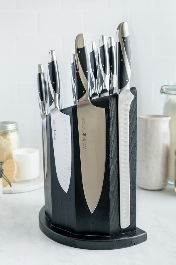 Wölfe 7 PC Cutlery Set with Custom Block and Sharpener